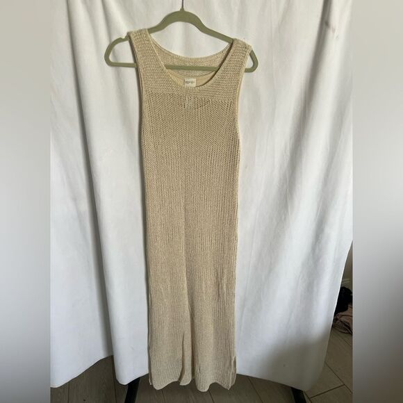Zenergy Crochet Dress Linen Blend Sparkly size 1 Medium - Picture 1 of 9